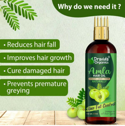Dravida Organics Amla Hair Oil – Pure Cold Pressed - Dista