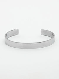 Thumbnail for NVR Men's Set of 2 Black & Silver Stainless Steel Cuff Bracelet - Distacart