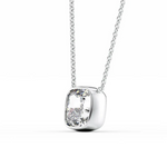 Thumbnail for Cauer Elegant 14K White Gold Plated Moissanite Pendant Necklace
