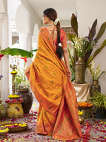 Thumbnail for Shree Shyam Fashion Yellow Soft Silk Saree - Distacart