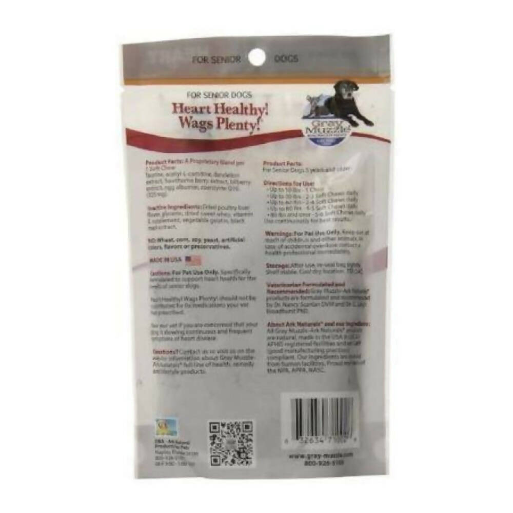 Ark Naturals Healthy Heart Supplement Soft Chews For Senior Dogs - Distacart