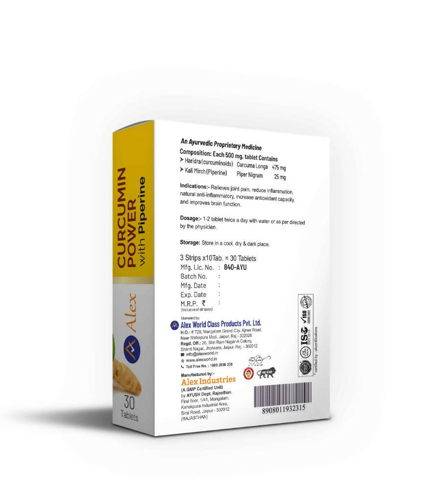 Alex Curcumin Power Tablets - Distacart