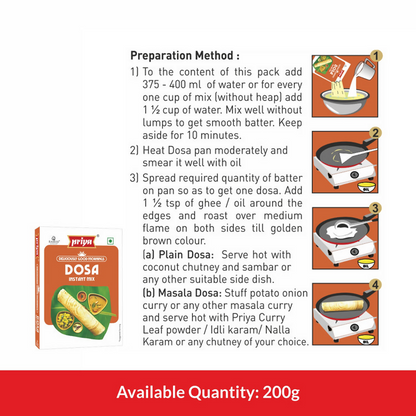 Priya Instant Dosa Mix - Distacart