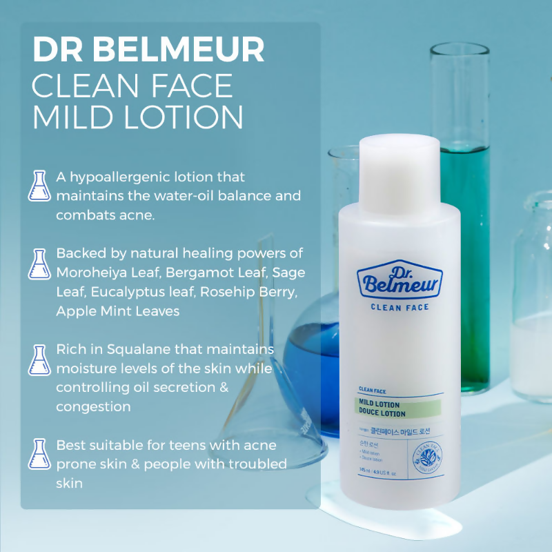 The Face Shop Dr.Belmeur Clean Face Mild Lotion With Squalane - Distacart