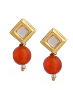 Thumbnail for Ruby Raang Red Carnelian Kundan Studs