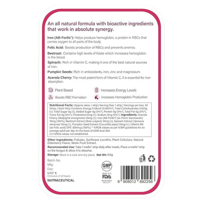 Wellbeing Nutrition Melts Restful Sleep & Melts Vital Iron Oral Strips Combo - Distacart