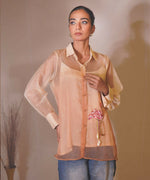 Thumbnail for Timaraa Flamingo Whisper Ombre Organza Shirt - Dista