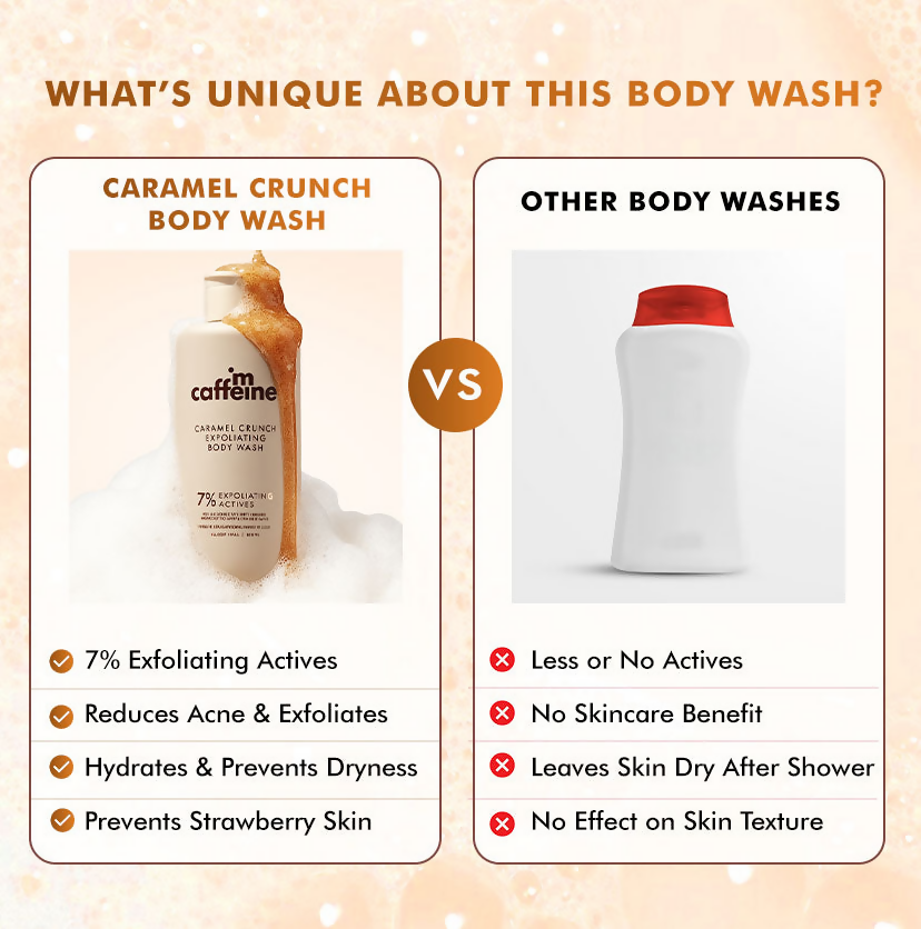mCaffeine Caramel Crunch Exfoliating Body Wash