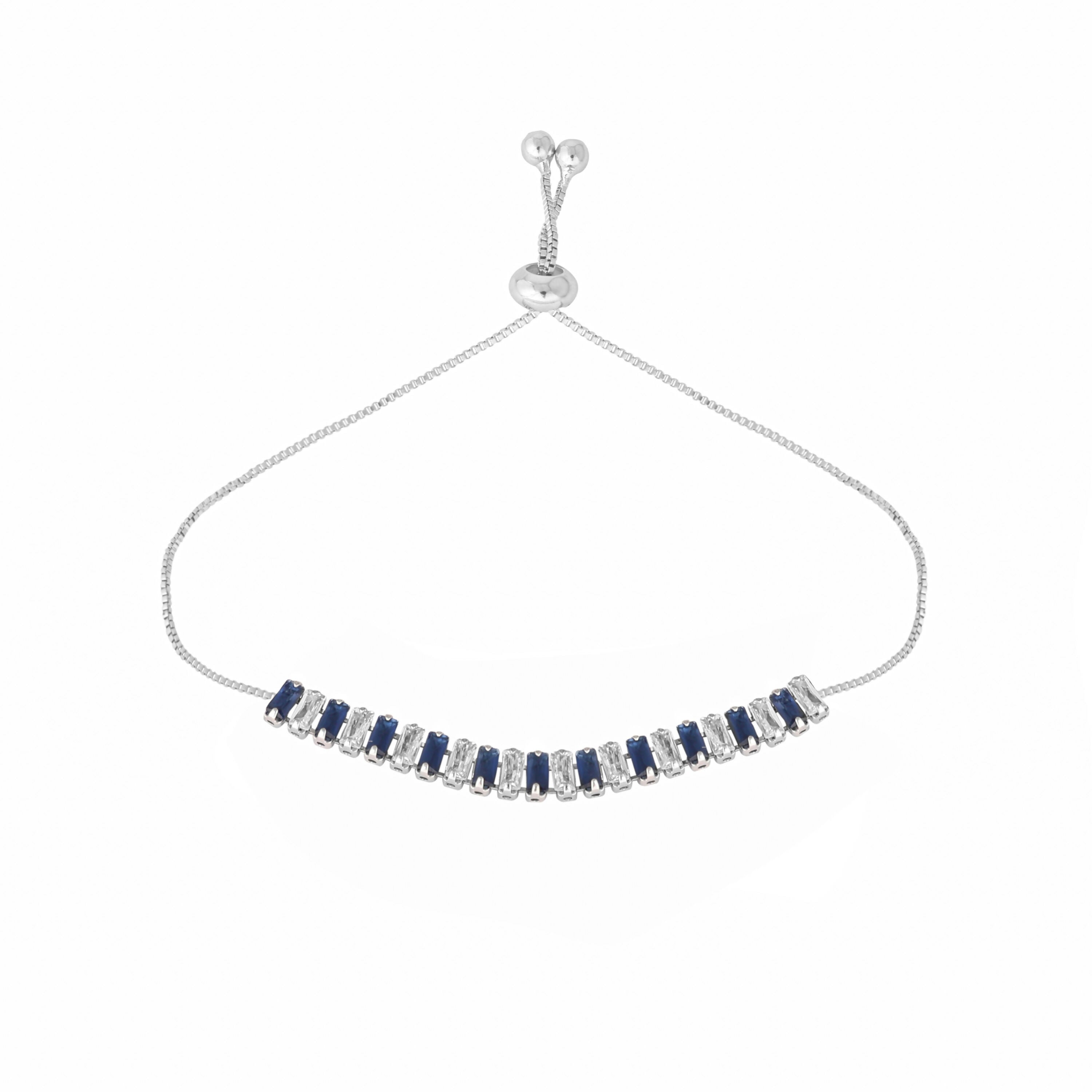 Nuyug Blue Emerald Radiance Anti Tarnish Bracelet
