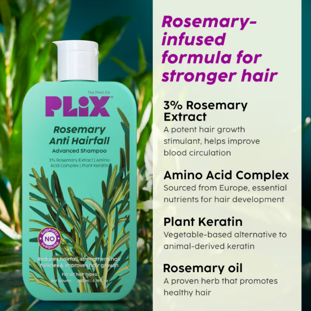 PLIX The Plant Fix Rosemary Anti Hairfall Shampoo & Hair Mask - Distacart