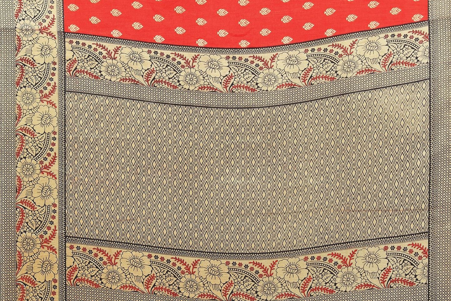Vamika Red Printed Art Silk Saree - Distacart