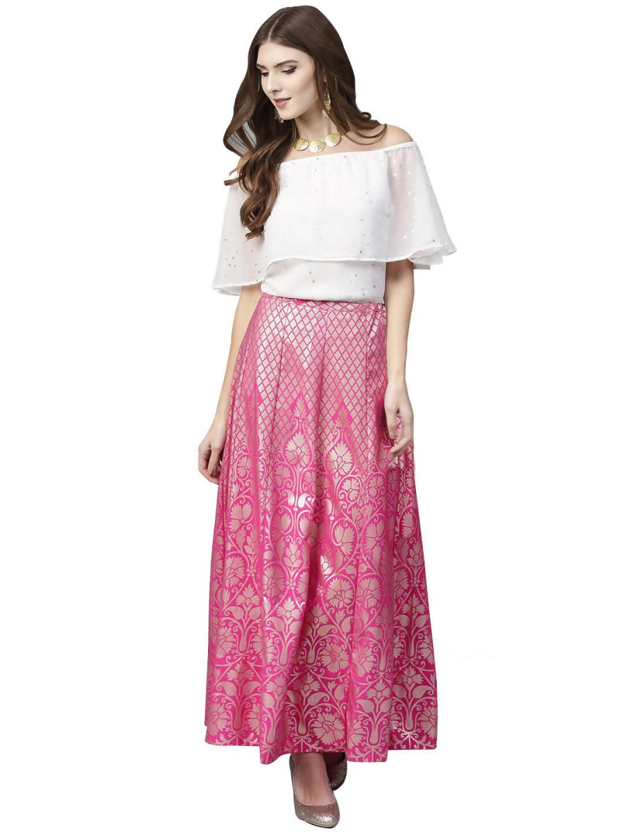 Ahalyaa Women's Traditional Wea Co-ods - White - Distacart