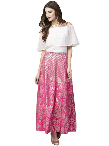 Ahalyaa Women's Traditional Wea Co-ods - White - Distacart