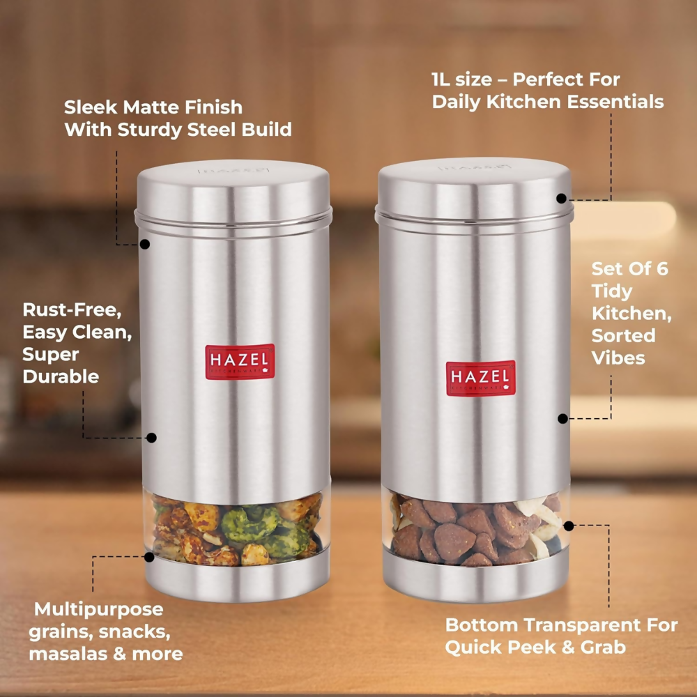 Hazel Stainless Steel Kitchen Containers - Dista