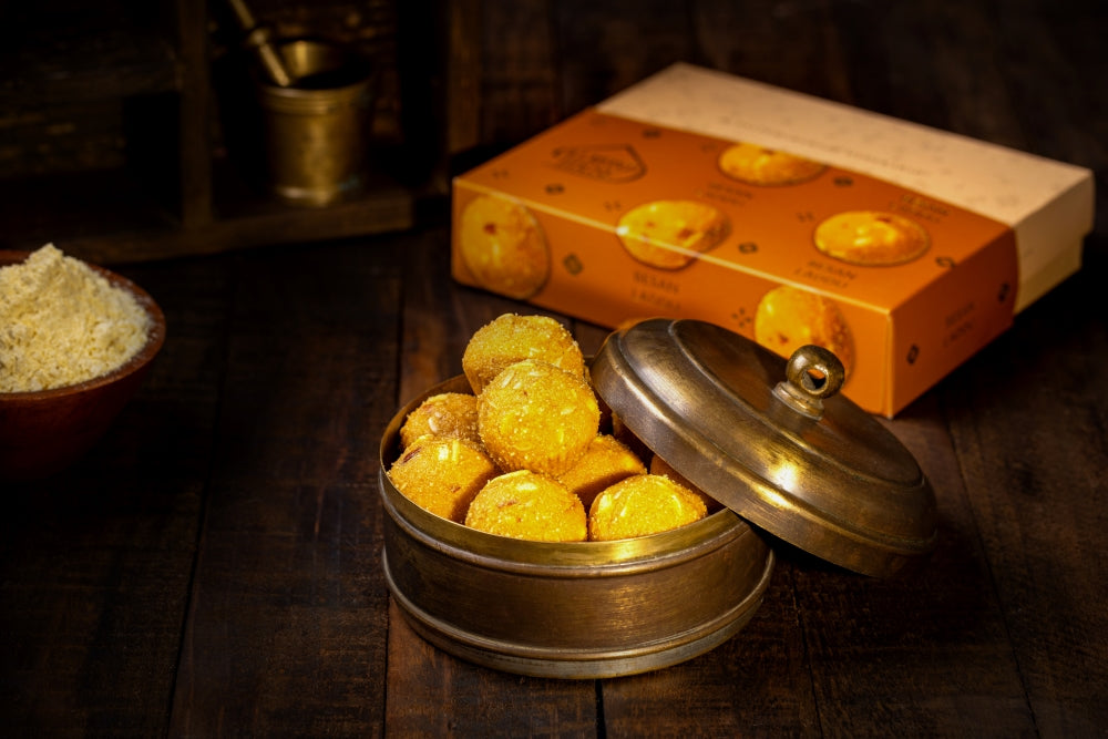 Almond House Besan Laddu (MAP) - Distacart