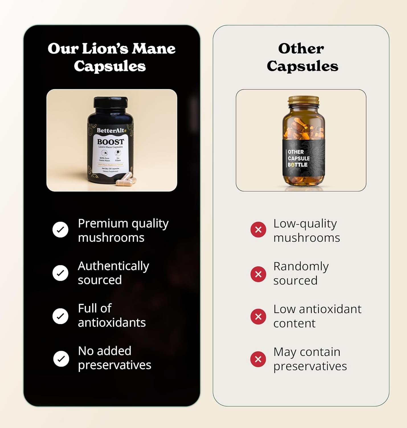 Better Alt Lions Mane Boost Capsules