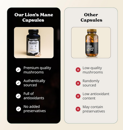 Better Alt Lions Mane Boost Capsules - Distacart