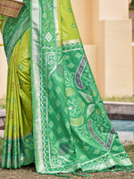 Thumbnail for Shree Shyam Fashion Light Green Pochampally Silk Saree - Distacart