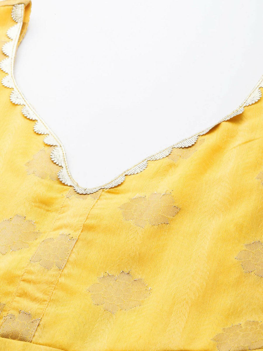 Ahalyaa Women's Traditional wear Dress - Yellow - Distacart