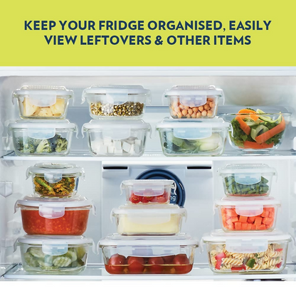 Borosil Klip N Store Glass Storage Containers - Set of 2 - Dista