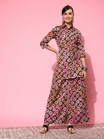 Ahalyaa Women's Traditional Wear Co-ods - Black - Distacart