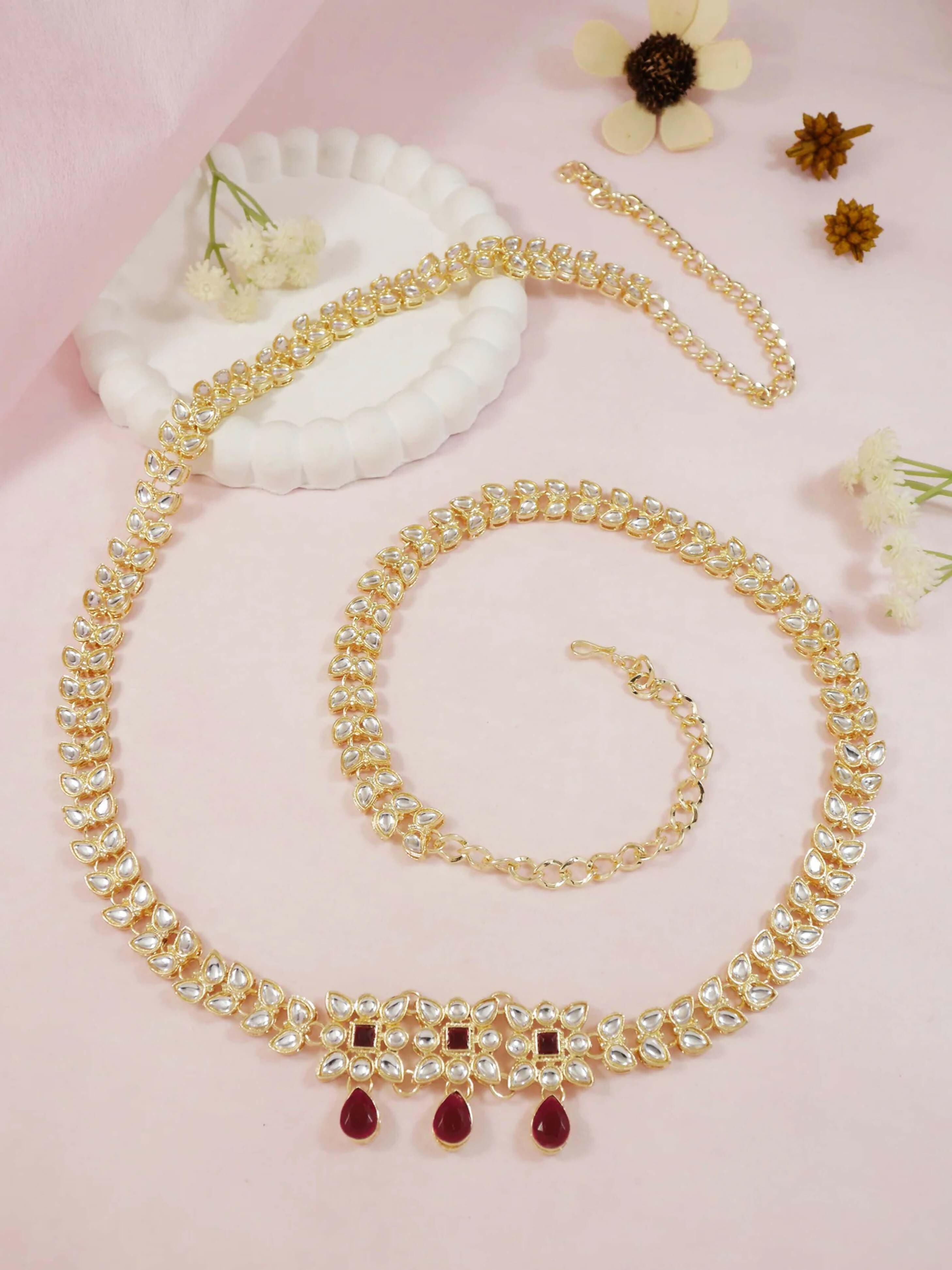 Joban Fashion Golden Zinc Alloy Waist Chain For Women - Distacart