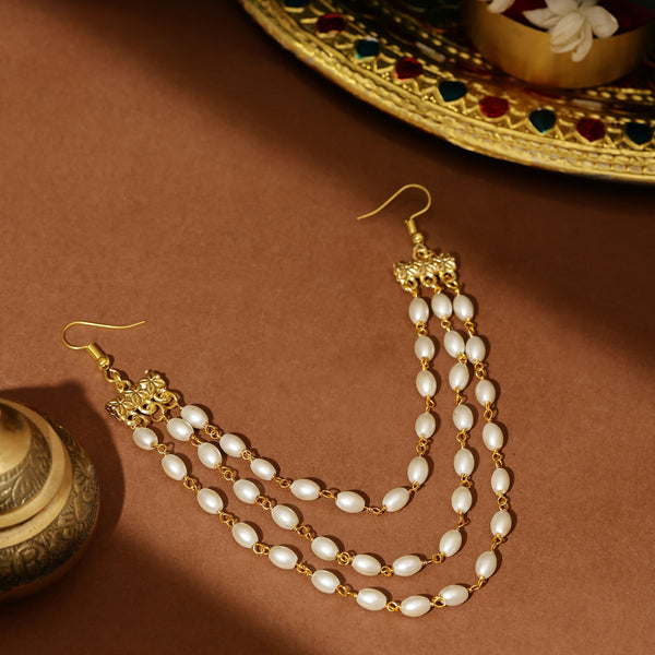 Ruby Raang Gold Pearl Hair Jewelry