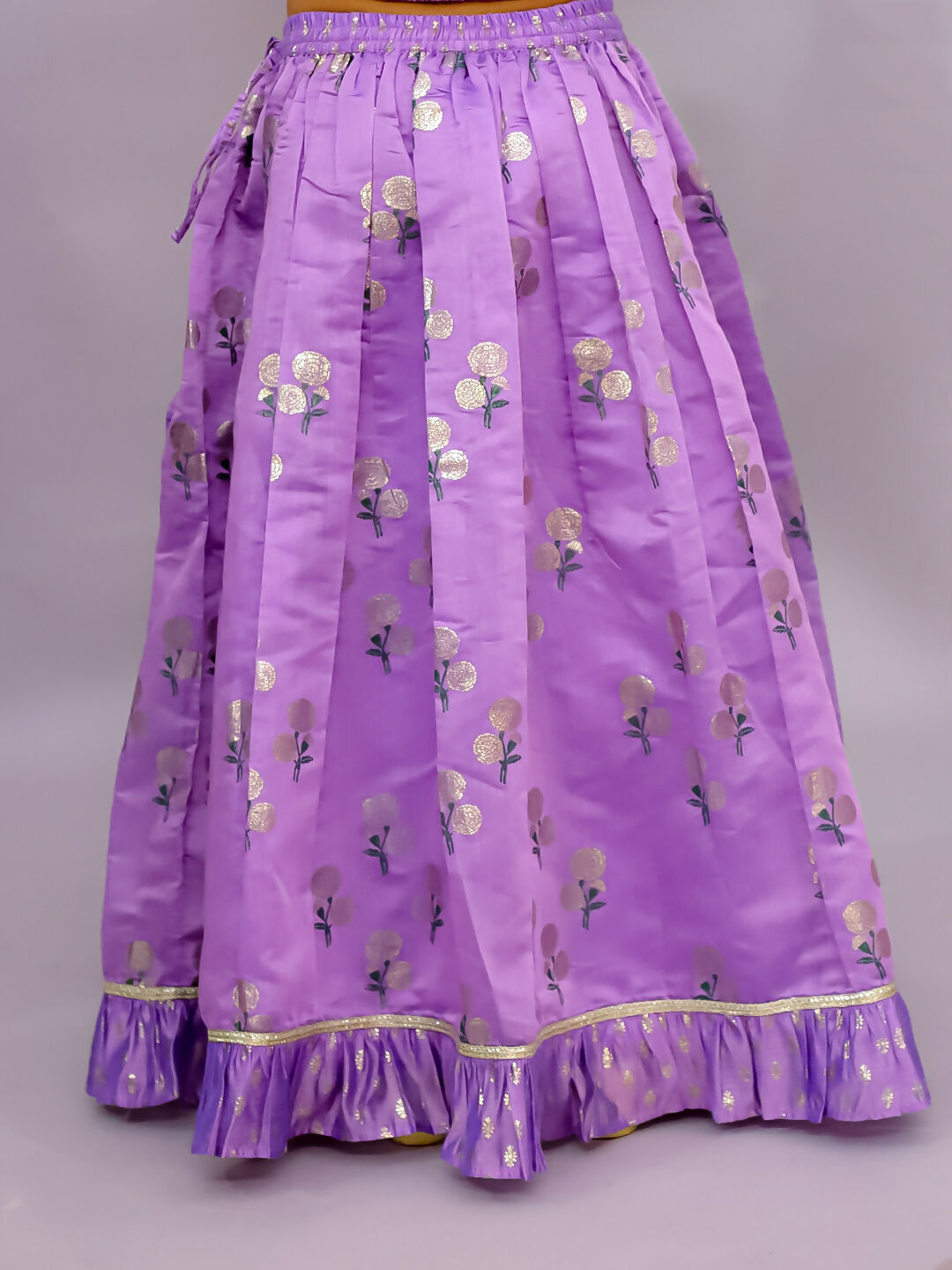 Lil Drama Mishti Purple Lehanga Choli Dupatta Set For Girls