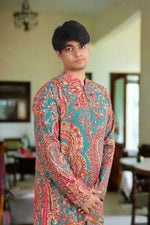 Thumbnail for Souchii Men Pure Cotton Ethnic Motif Printed Straight Kurta