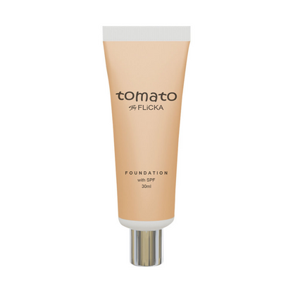 Flicka Cosmetics Tomato Liquid Foundation With Spf Long Lasting Lightweight All Skin Types - Ivory - Distacart