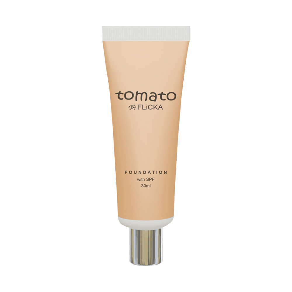 Flicka Cosmetics Tomato Liquid Foundation With Spf Long Lasting Lightweight All Skin Types - Ivory