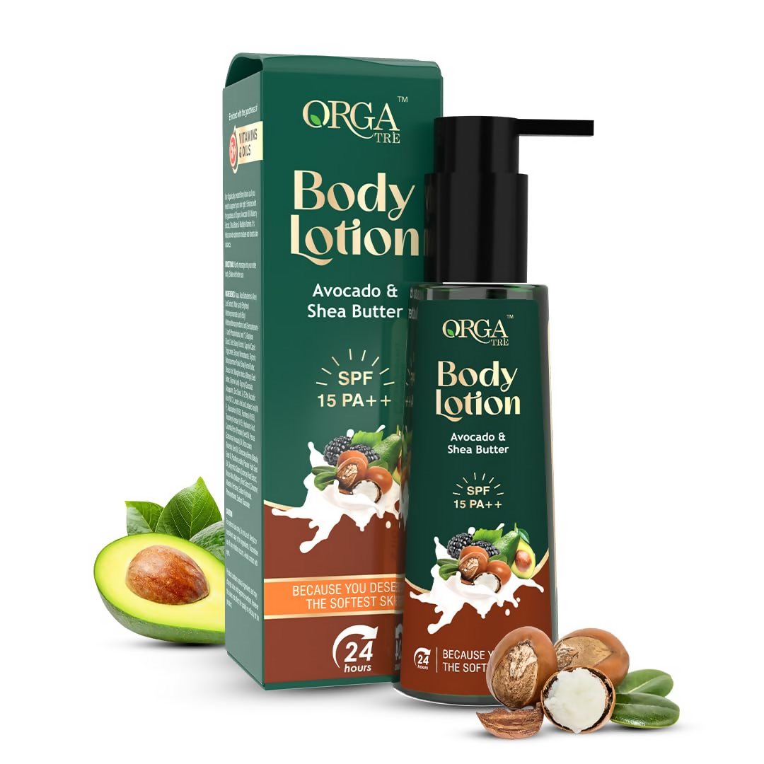 Orgatre Body Lotion Avocado & Shea Butter With SPF 15PA++ - Distacart