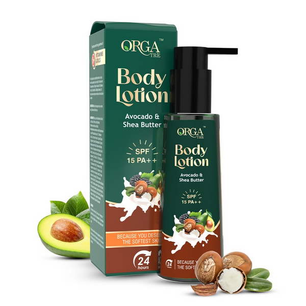 Orgatre Body Lotion Avocado & Shea Butter With SPF 15PA++ - Distacart