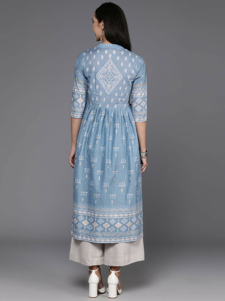 Ahalyaa Women's Traditional wear Kurta - Powder Blue - Distacart