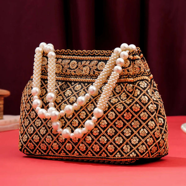 Joban Fashion Handcrafted Potli Bags - Black