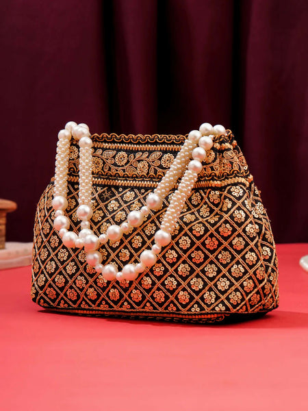 Joban Fashion Handcrafted Potli Bags - Black