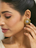 Thumbnail for Nuyug 22k Gold Plated Filigree Statement Studs