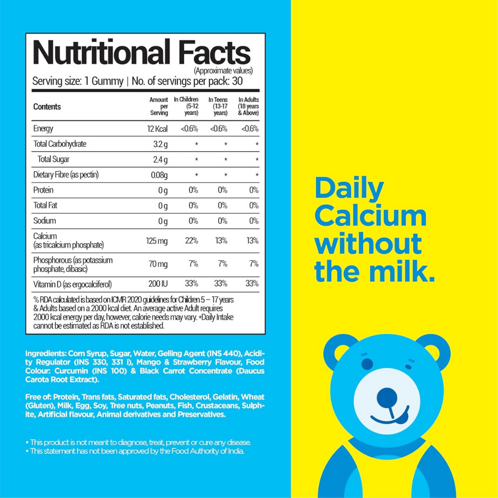 NutriBears Kids Calcium Gummies - Dista