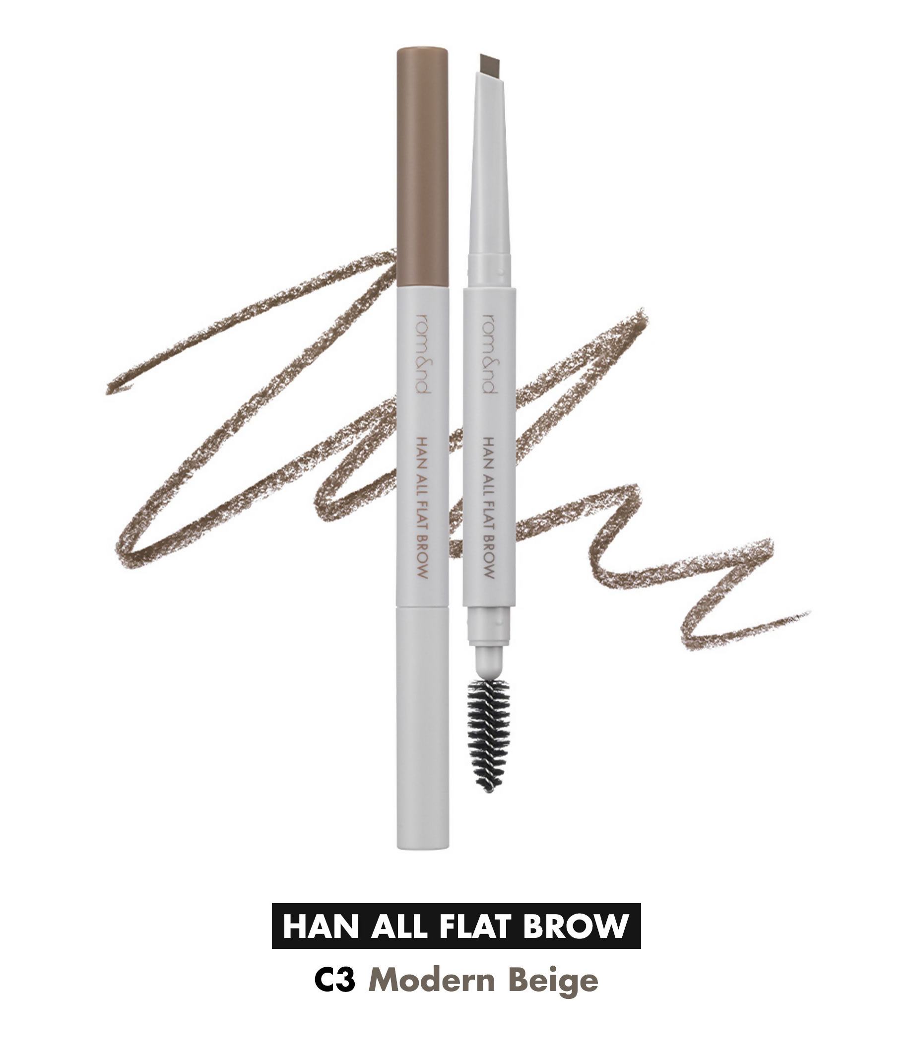 Rom&nd Han All Flat Brow - C3 Modern Beige - Distacart