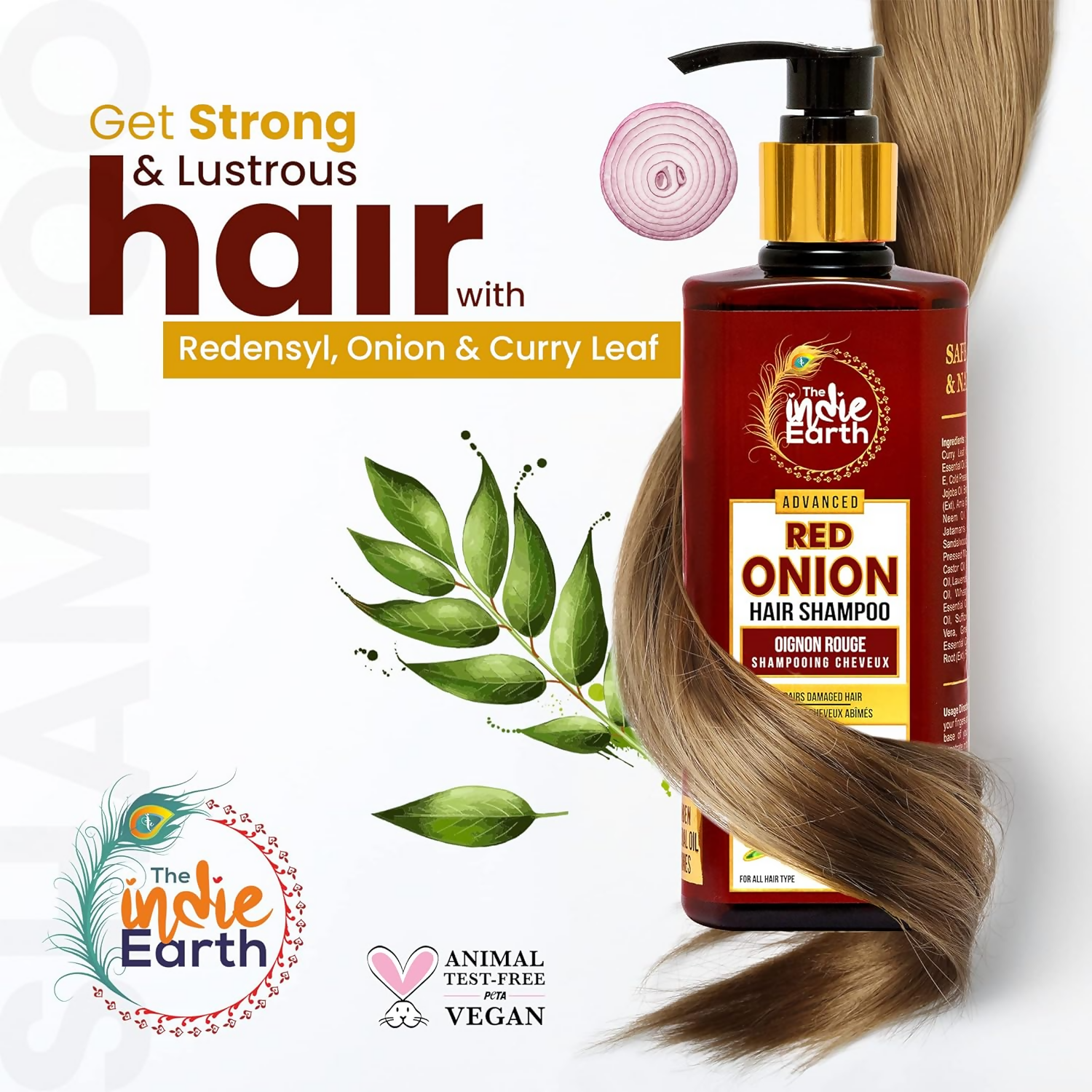 The Indie Earth Advanced Red Onion Hair Care Trio - Distacart