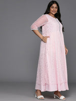 Thumbnail for Ahalyaa Women's Traditional wear Ethnic Dress - Pink - Distacart