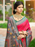 Thumbnail for Astita Red Soft Silk Saree