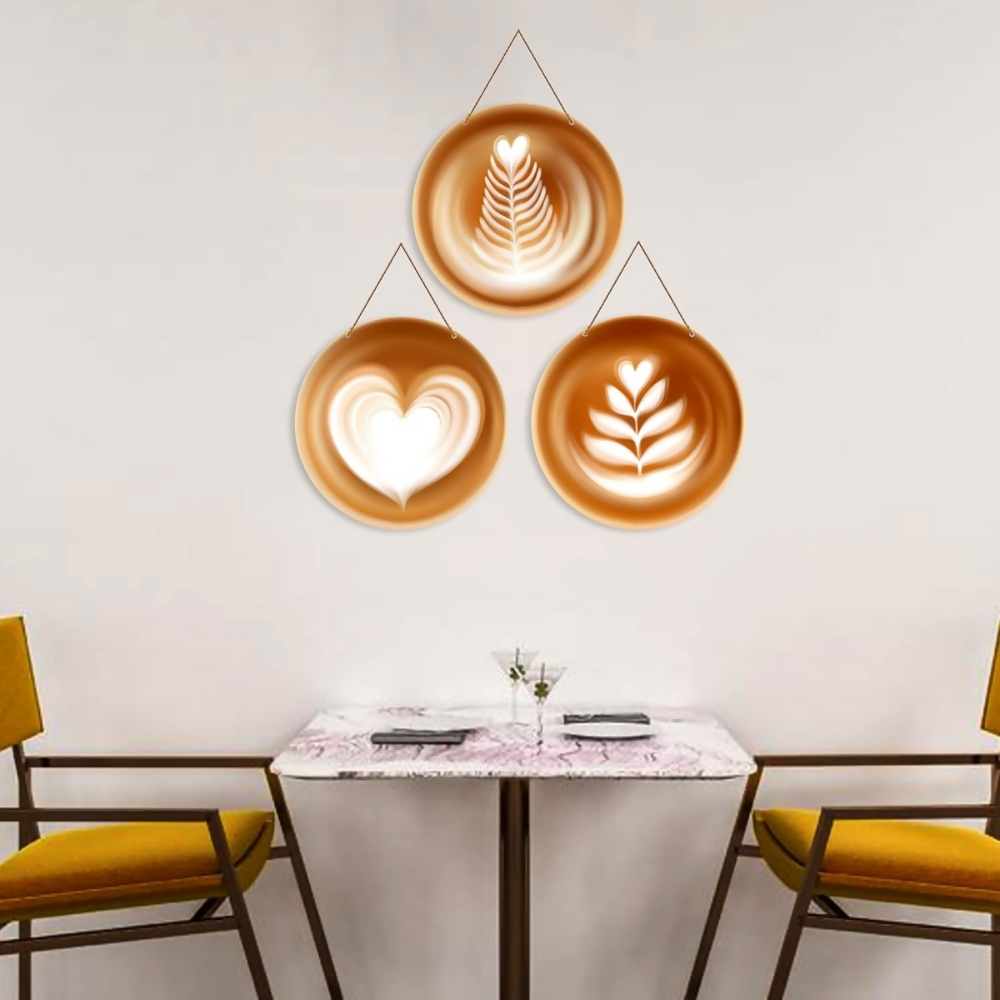 Artvibes Modern Coffee Latte Decorative MDF Wooden Wall Art - Dista