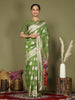 Shree Shyam Fashion Linen Cotton Green Saree - Distacart