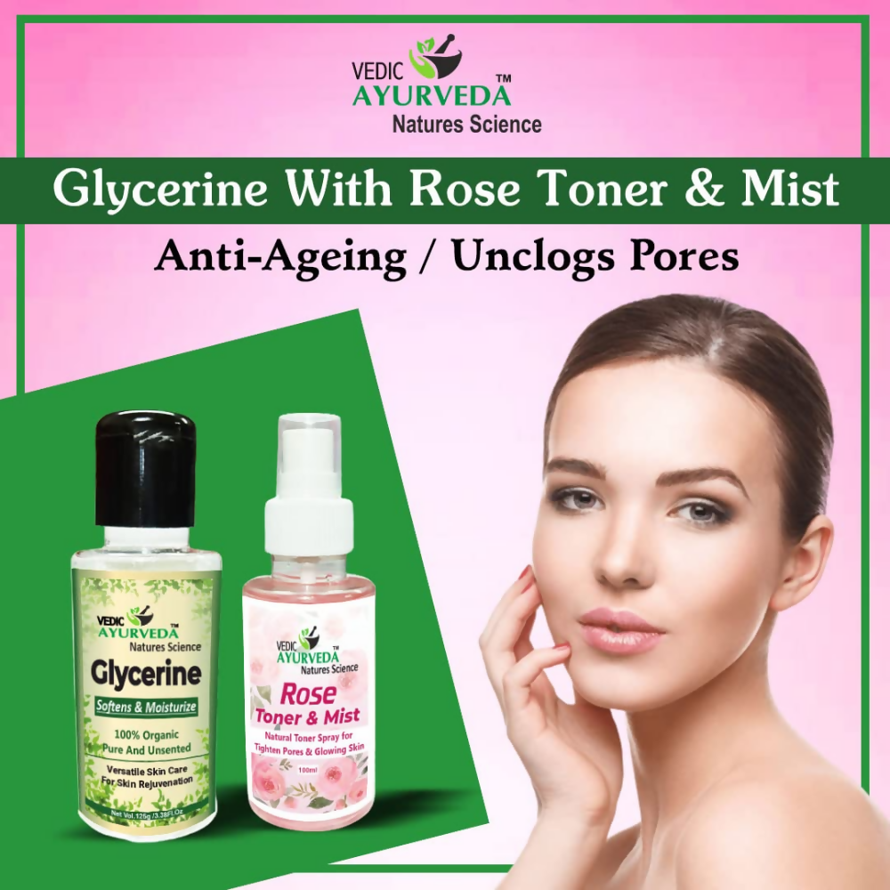 VedicAyurveda Glycerine With Rose Toner & Mist - Dista