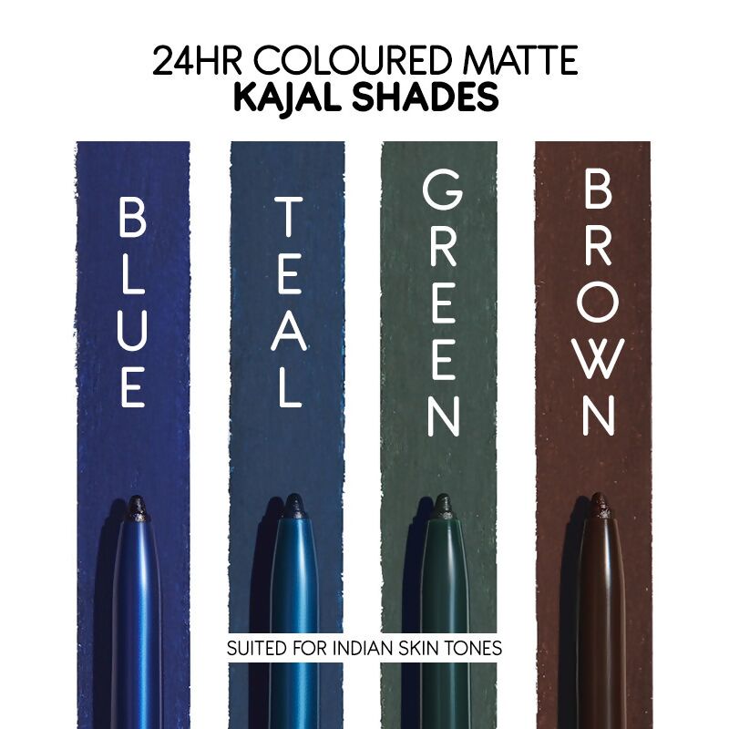 Kay Beauty 24HR Coloured Matte Kajal - Green - Distacart