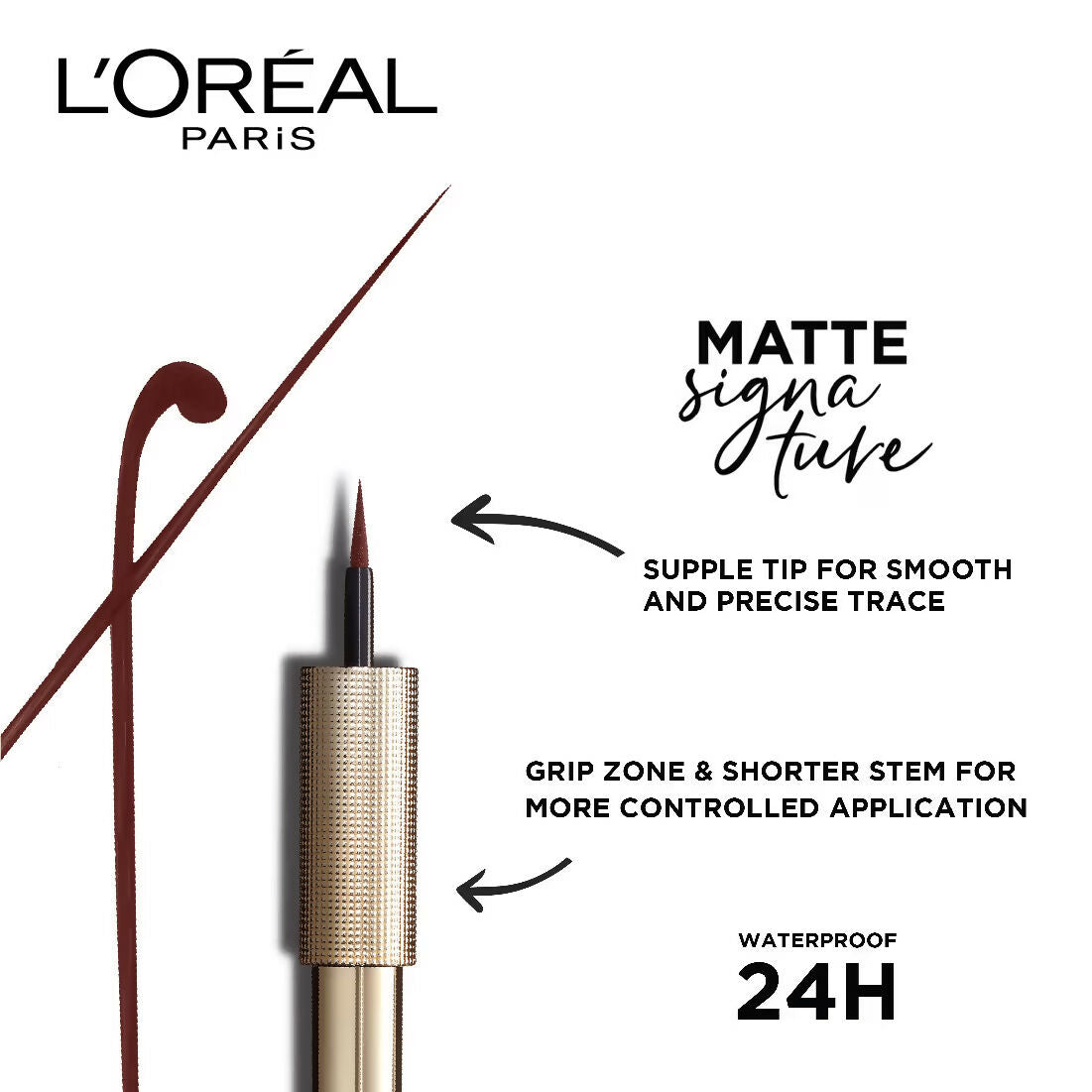 L'Oreal Paris Matte Signature Eyeliner - Brown - Distacart