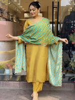 Thumbnail for Partywear Designer Cotton Maroon Stitched Suit With Dupatta - Tanisha - Distacart