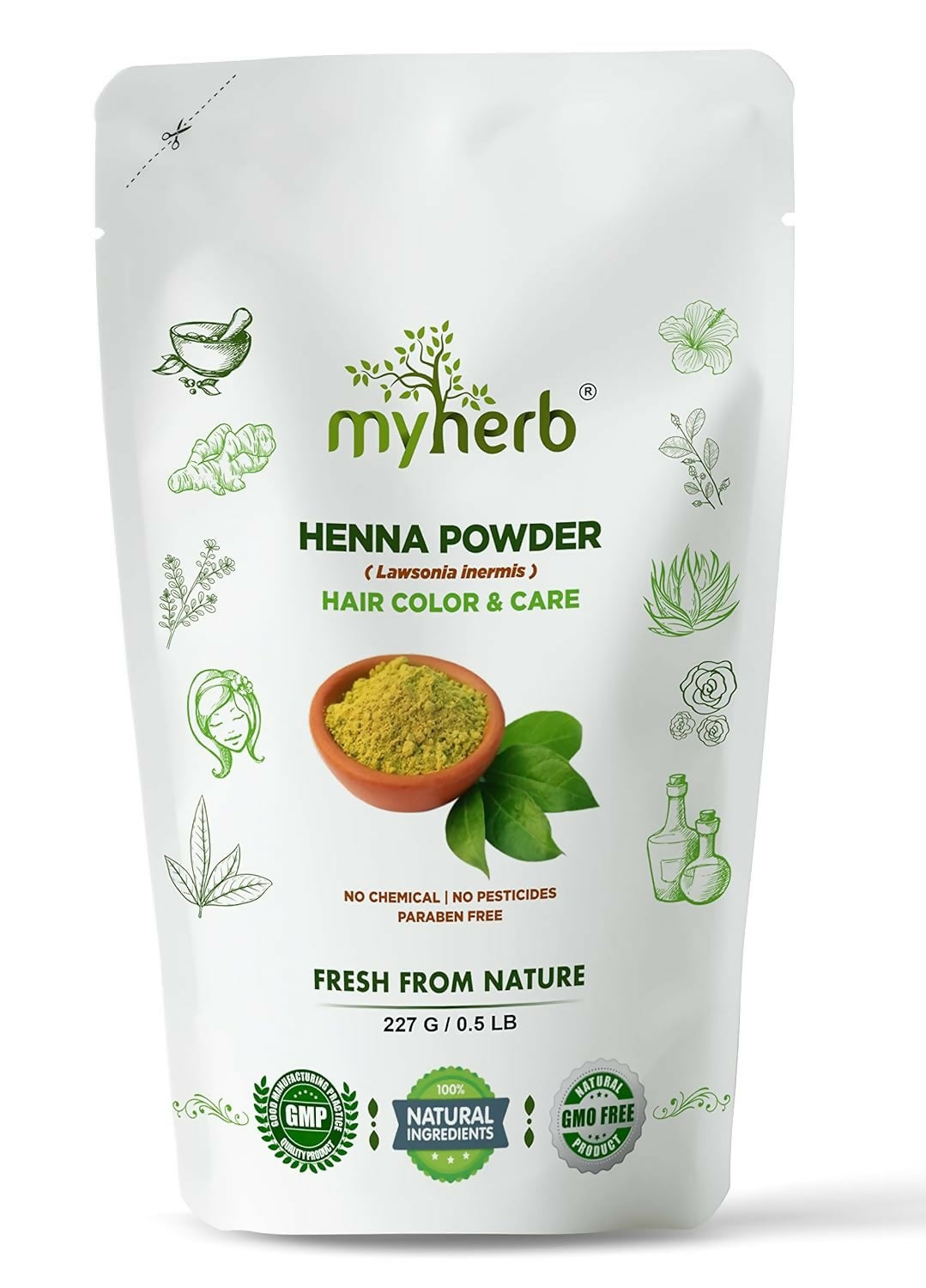 Myherb Pure Natural Organic Henna Powder - Distacart