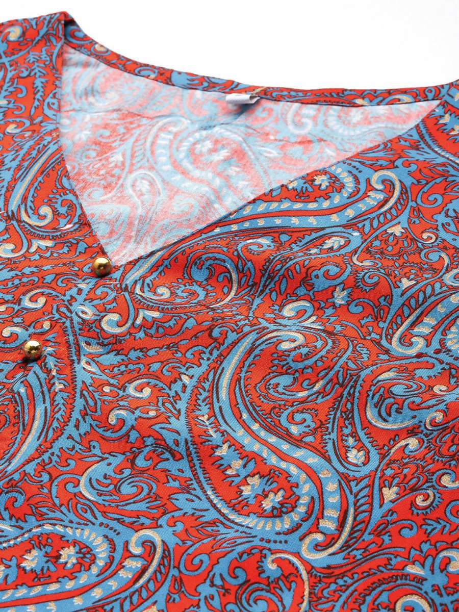 Ahalyaa Women's Traditional Wear Co-ods - Teal Blue - Distacart